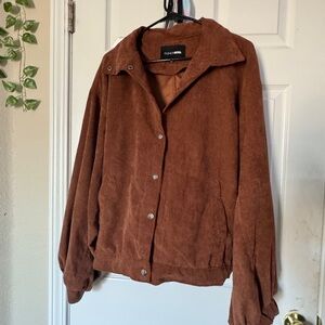 XL brown Fashion Nova corduroy jacket